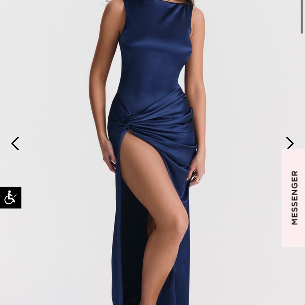 House of CB Roxanne Navy Slit Dress XS/0/00